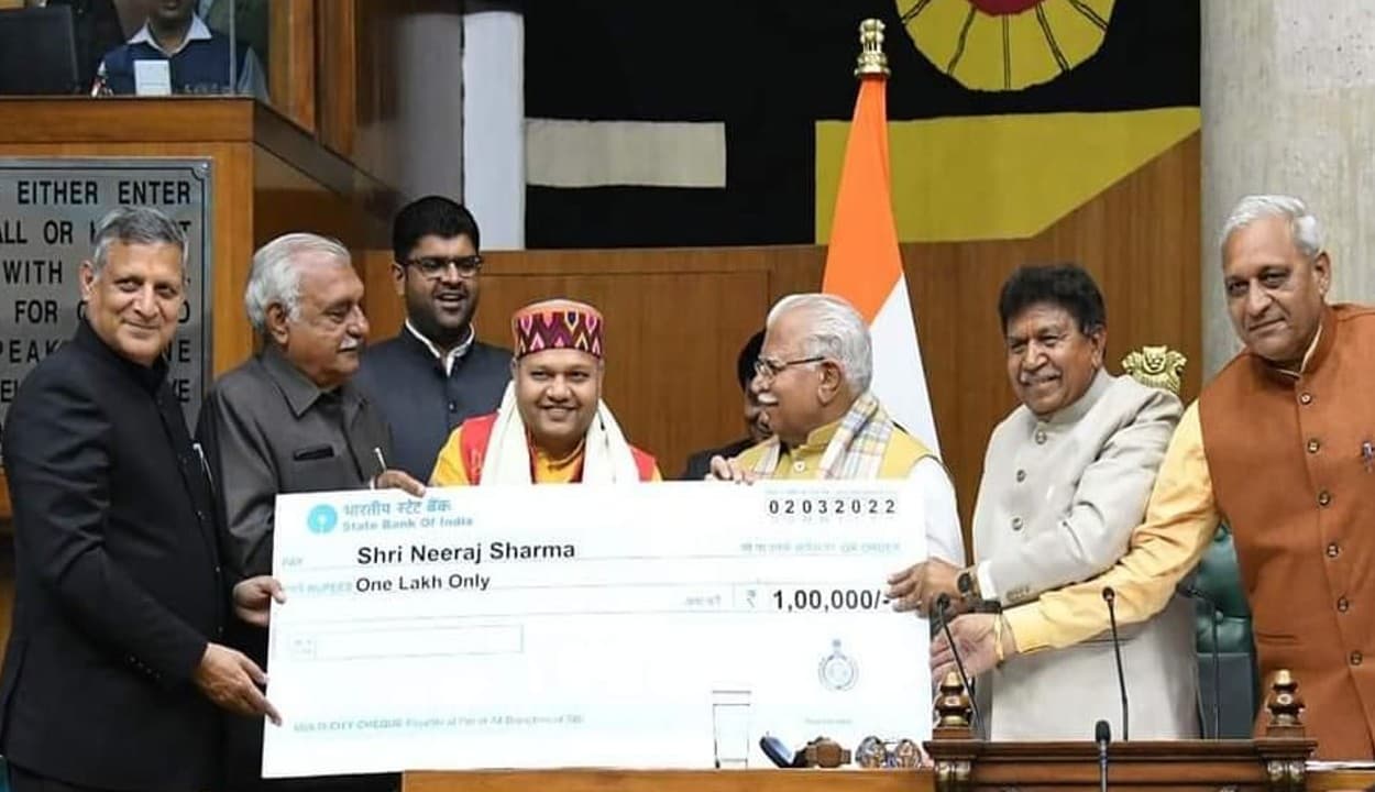 कांग्रेस के नीरज शर्मा को मिला सर्वश्रेष्ठ विधायक 2021 का पुरस्कार, सदन में कुशल वक्ता की है पहचान