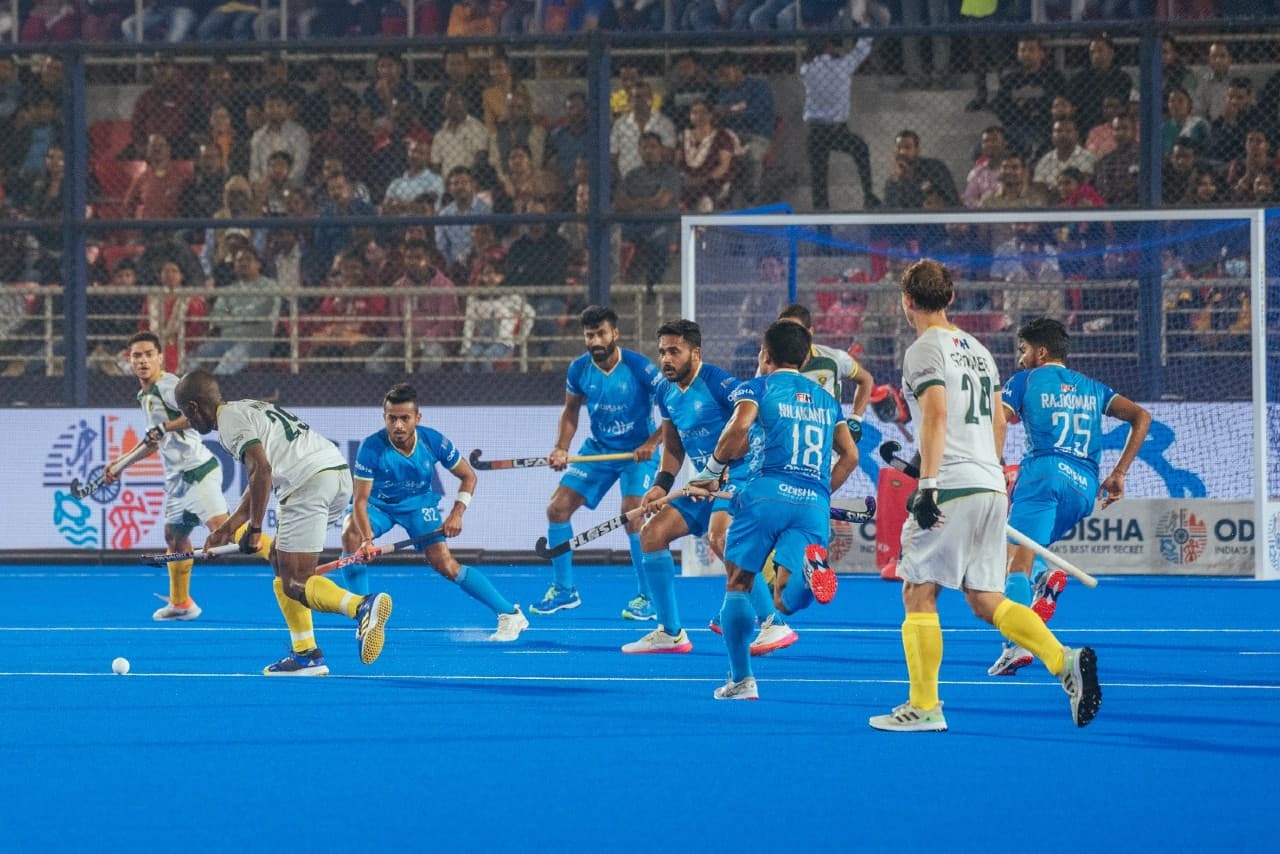 Hockey World Cup: दक्षिण अफ्रीका को 5-2 से हराकर भारत, अर्जेंटीना के साथ संयुक्त रूप से 9वें स्थान पर