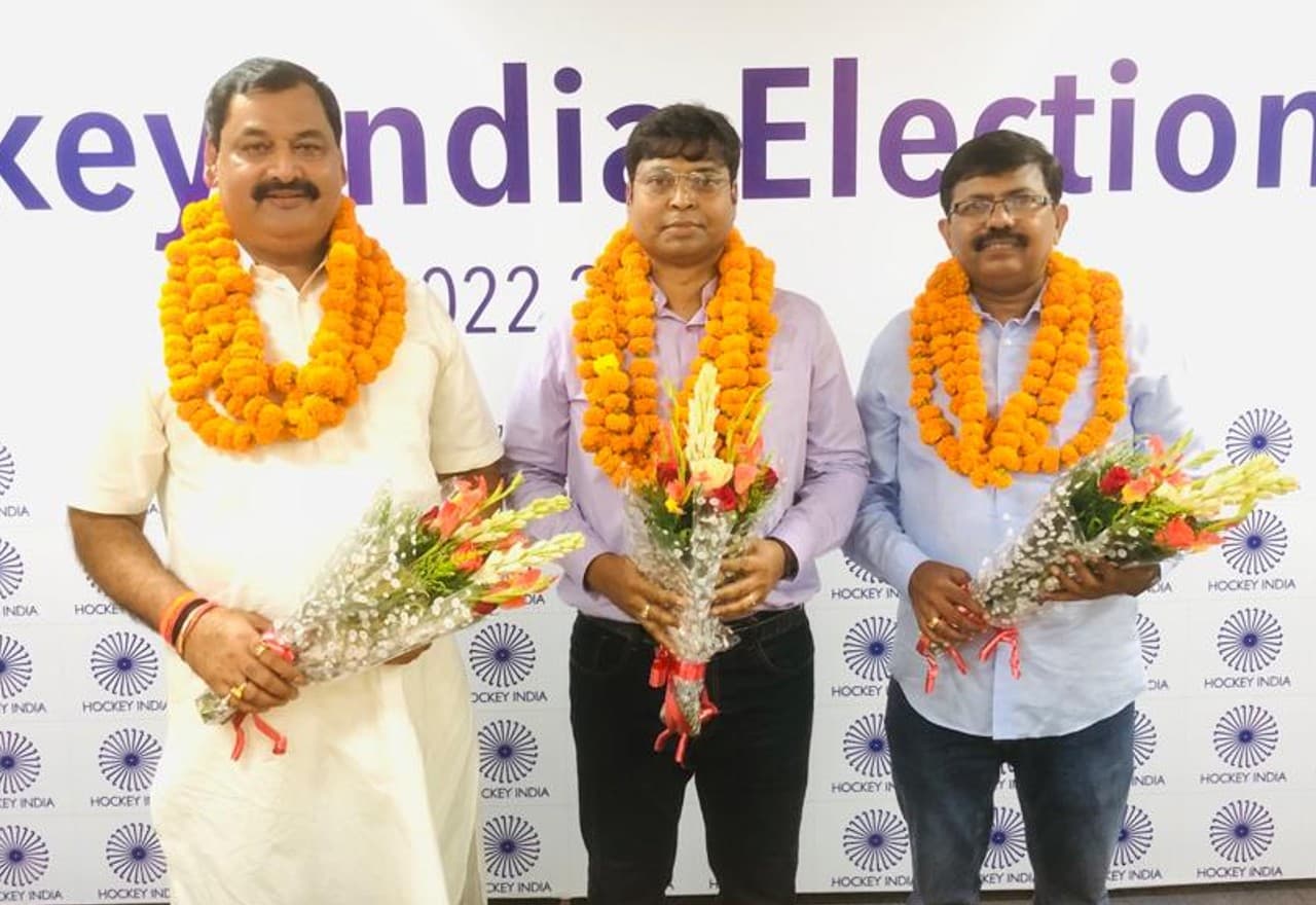 दिलीप तिर्की हॉकी इंडिया के अध्यक्ष और झारखंड के भोलानाथ सिंह निर्विरोध बने महासचिव