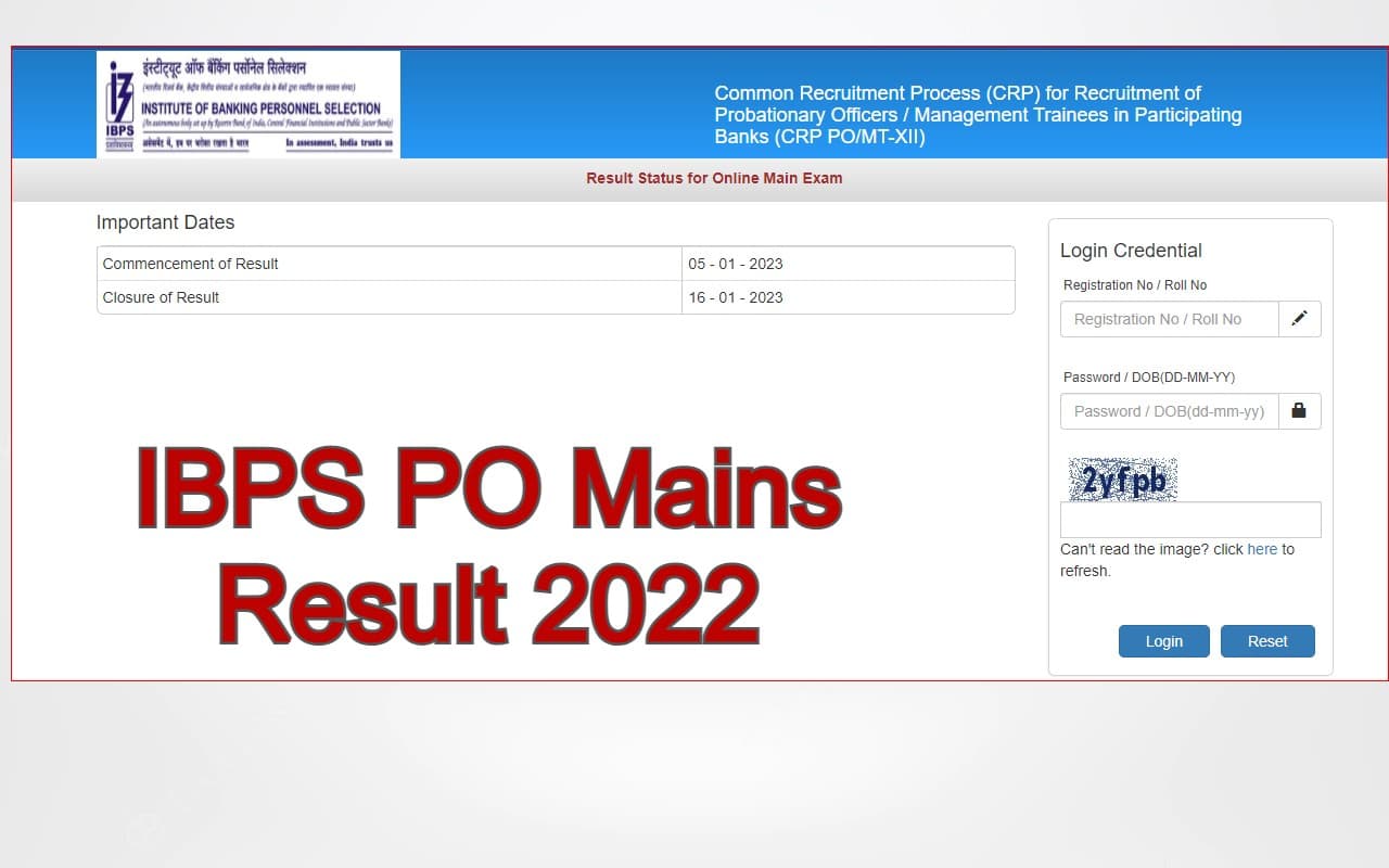 IBPS PO मेन्स रिजल्ट 2022 ibps.in पर जारी, चेक करने के लिए यहां है सीधा लिंक