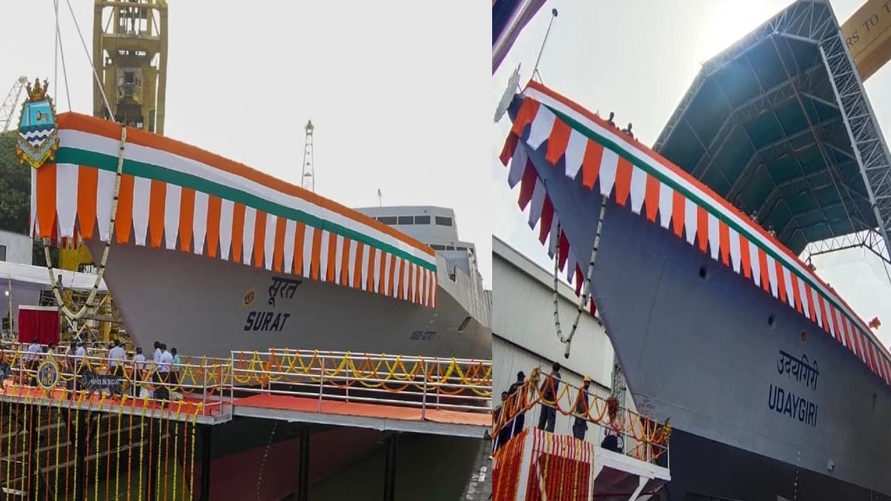 दुनिया देखेगी भारत की ताकत, मुंबई में INS सूरत और उदयगिरी स्वदेशी युद्धपोत हुआ लॉन्च