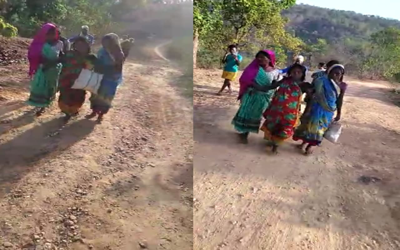 झारखंड : मुख्यमंत्री जी ध्यान दें! प्रसव पीड‍़ा से कराहती एक महिला 4 किमी बदहवास चली, तब मिला एंबुलेंस