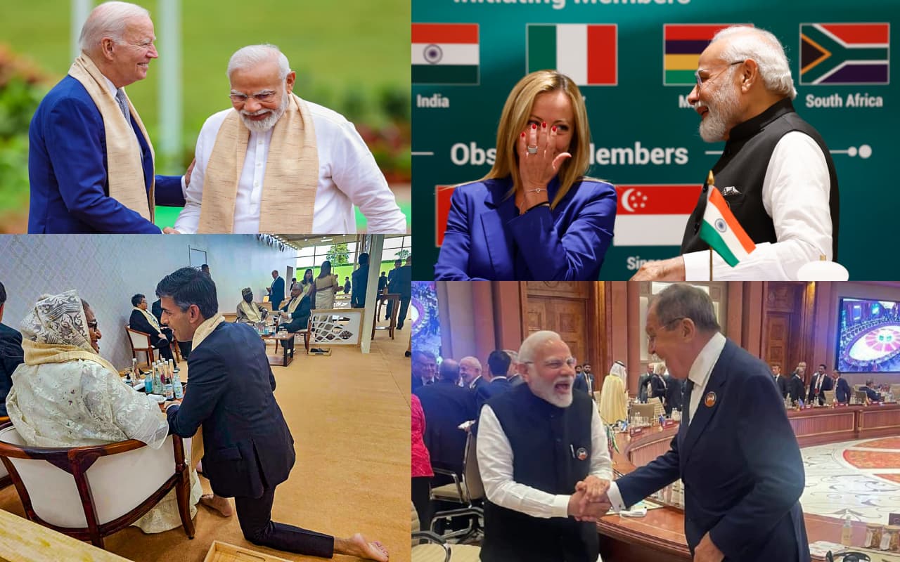 ऋषि सुनक का घुटने पर बैठना, Biden की मुस्कान और PM Modi की सेल्फी, जमकर वायरल हो रहे ये PHOTOS