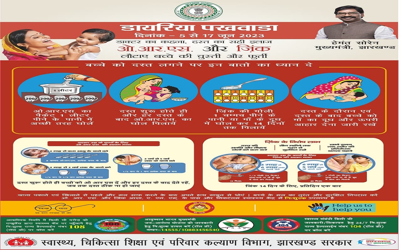 सघन डायरिया नियंत्रण पखवाड़ा: घर-घर जाकर सहिया 0-5 वर्ष के बच्चों को दे रहीं ओआरएस व विटामिन ए की खुराक सघन डायरिया नियंत्रण पखवाड़ा: घर-घर जाकर सहिया 0-5 वर्ष के बच्चों को दे रहीं ओआरएस व विटामिन ए की खुराक