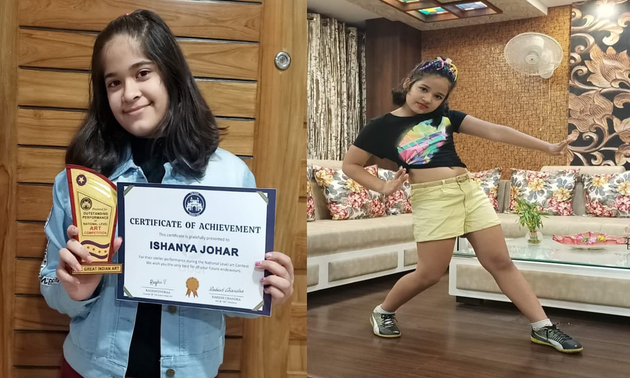 इशान्या को पेंटिंग में महारत तो वानिया की डांस में धूम, बोकारो की सगी बहनें कर रही है नाम रोशन