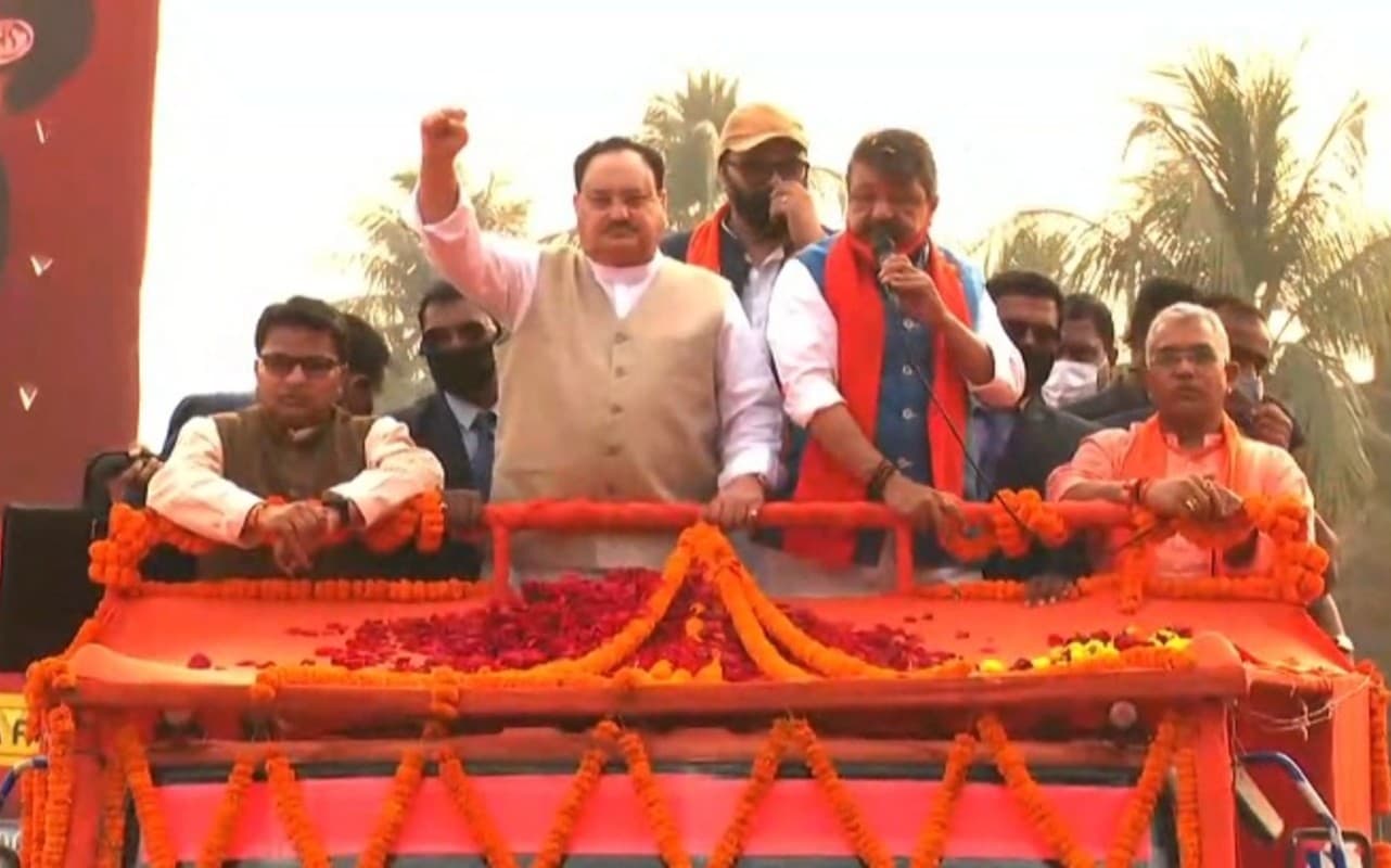 बंगाल में भाजपा की आंधी, बर्दवान में बोले जेपी नड्डा, किया रोड शो