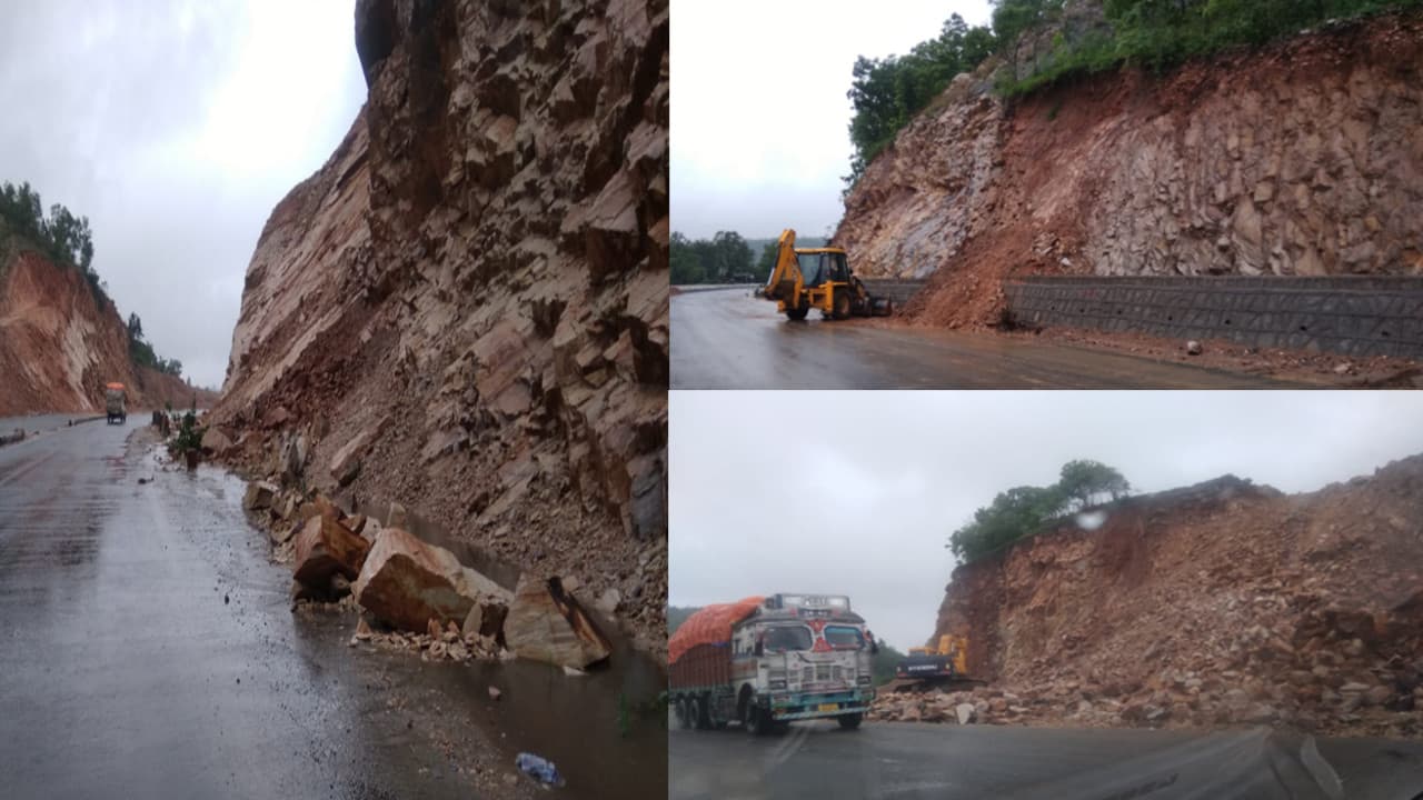 जवाहर घाटी एनएच पर गिर रहे हैं मिट्टी व चट्टान, फोरलेन चौड़ीकरण निर्माणाधीन रोड पर वाहनों का गुजरना खतरनाक
