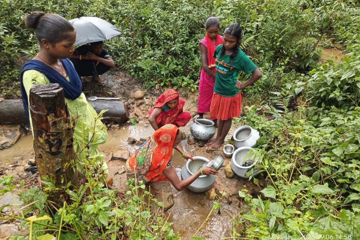 झारखंड का यह गांव आज भी मूलभूत सुविधाओं से वंचित, चुआड़ी का पानी पीते हैं आदिम जनजाति परिवार