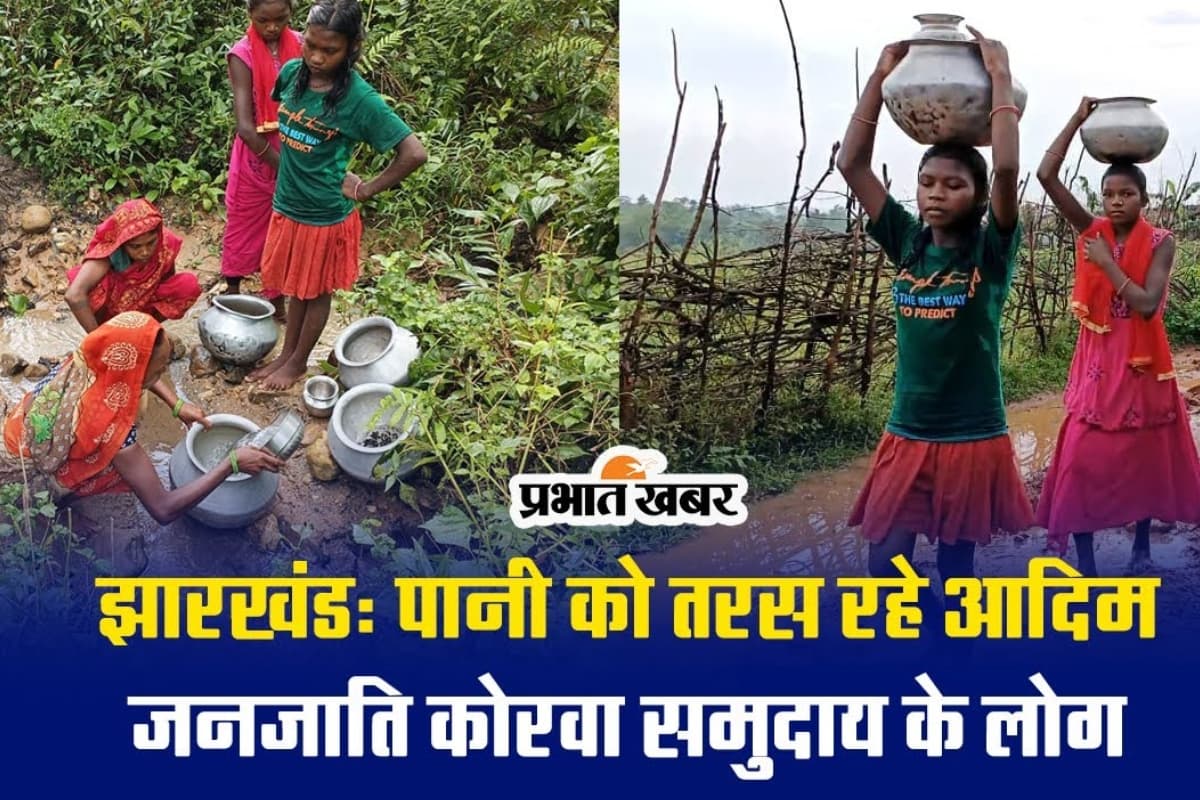 VIDEO: नाले में चुआड़ी खोदकर पानी पीने को विवश हैं झारखंड के इस गांव के लोग