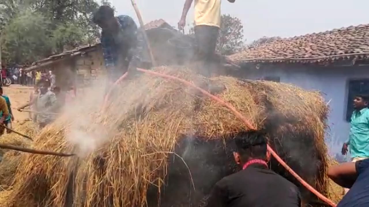 झींकपानी में पुआल की ढेर में लगी आग, खेल- खेल में दो बच्चे बुरी तरह से झुलसे, हुई मौत