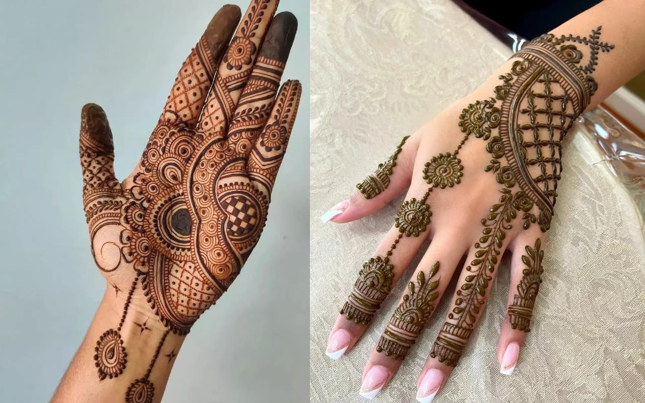Karwa Chauth Mehndi Designs Live: आसानी से घर पर लगाएं मेहंदी के ये खूबसूरत डिजाइन, देखें Photos, Video