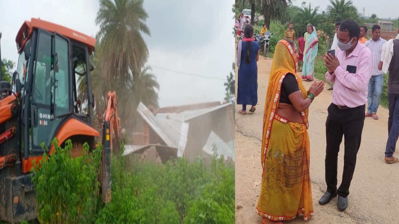 कोडरमा के झुमरीतिलैया में JSMDC की जमीन से हटाया लोगों का कब्जा, कई घर और बाउंड्रीवाॅल को किया ध्वस्त