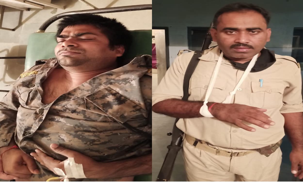 छापेमारी कर लौट रही उत्पाद विभाग की टीम पर जयनगर के पास हमला, 2 घायल