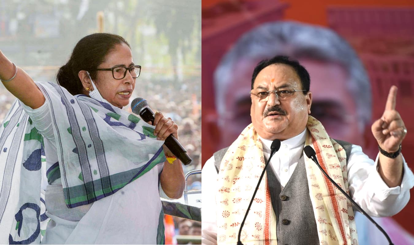 ममता और अभिषेक बनर्जी ने ‍‍BJP पर लगाया पैसे बांटने का आरोप तो बोले जेपी नड्डा, 'दीदी को सता रहा हार का डर'