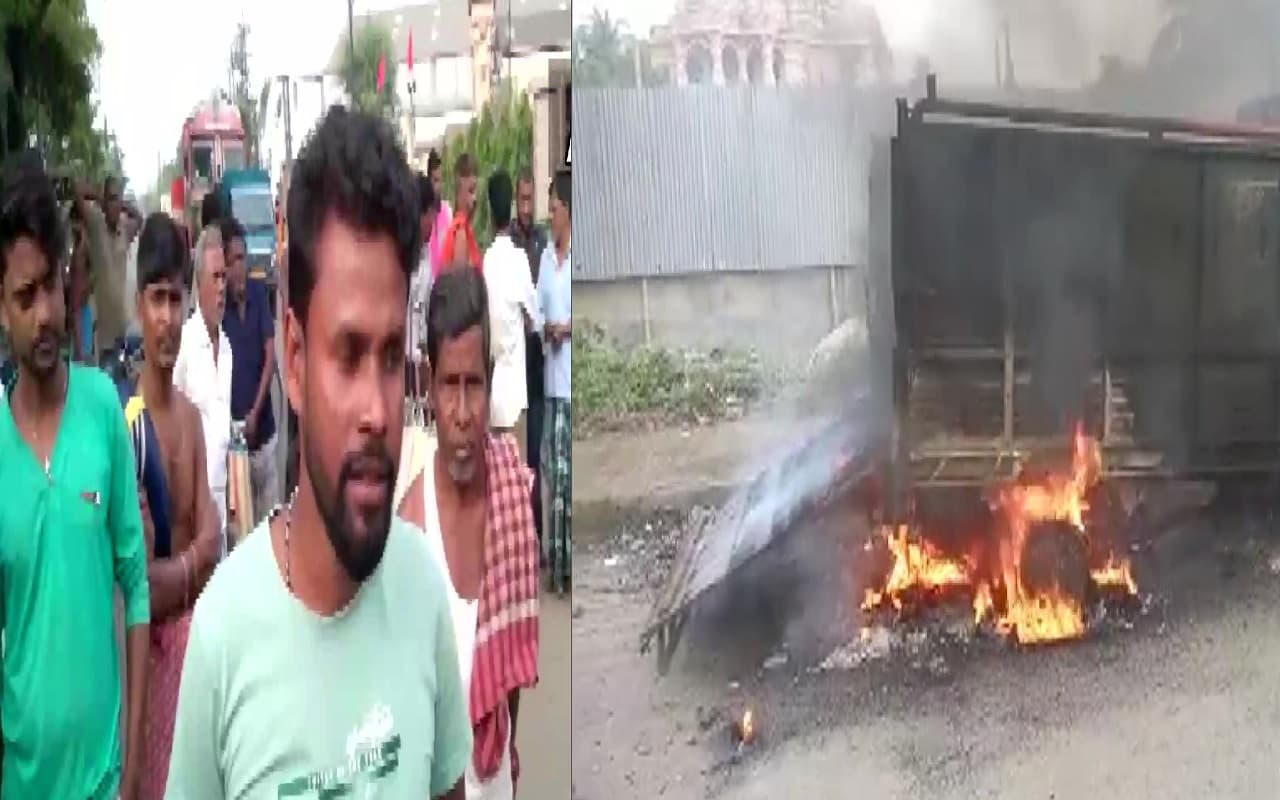 West Bengal News: हावड़ा में भीड़ ने पशु तस्कर को पीटा, वाहन में लगायी आग