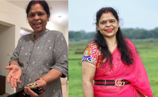 GUCCI बेल्ट का मजाक उड़ाने वाली  मॉम ने अब खुद साड़ी के साथ पहनी 35 हजार वाली बेल्ट, Viral Photo