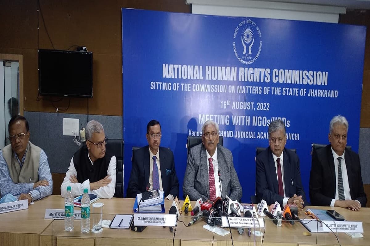 NHRC के अध्यक्ष जस्टिस अरुण कुमार मिश्र ने की सुनवाई, 22 मामलों में झारखंड के अधिकारी पाए गए दोषी
