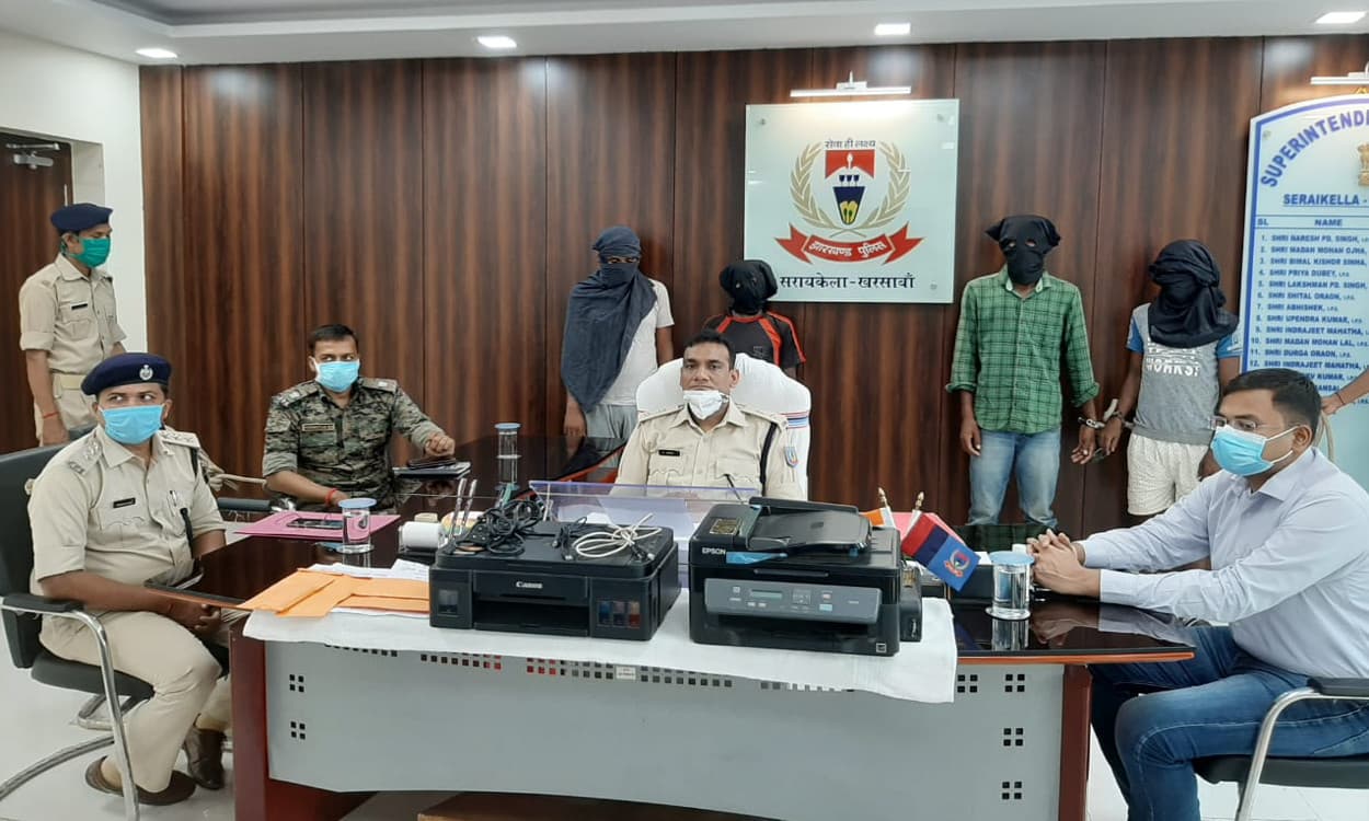 नक्सली संगठन के नाम पर लेवी मांगने वाले 3 समर्थक समेत स्टूडियो संचालक गिरफ्तार