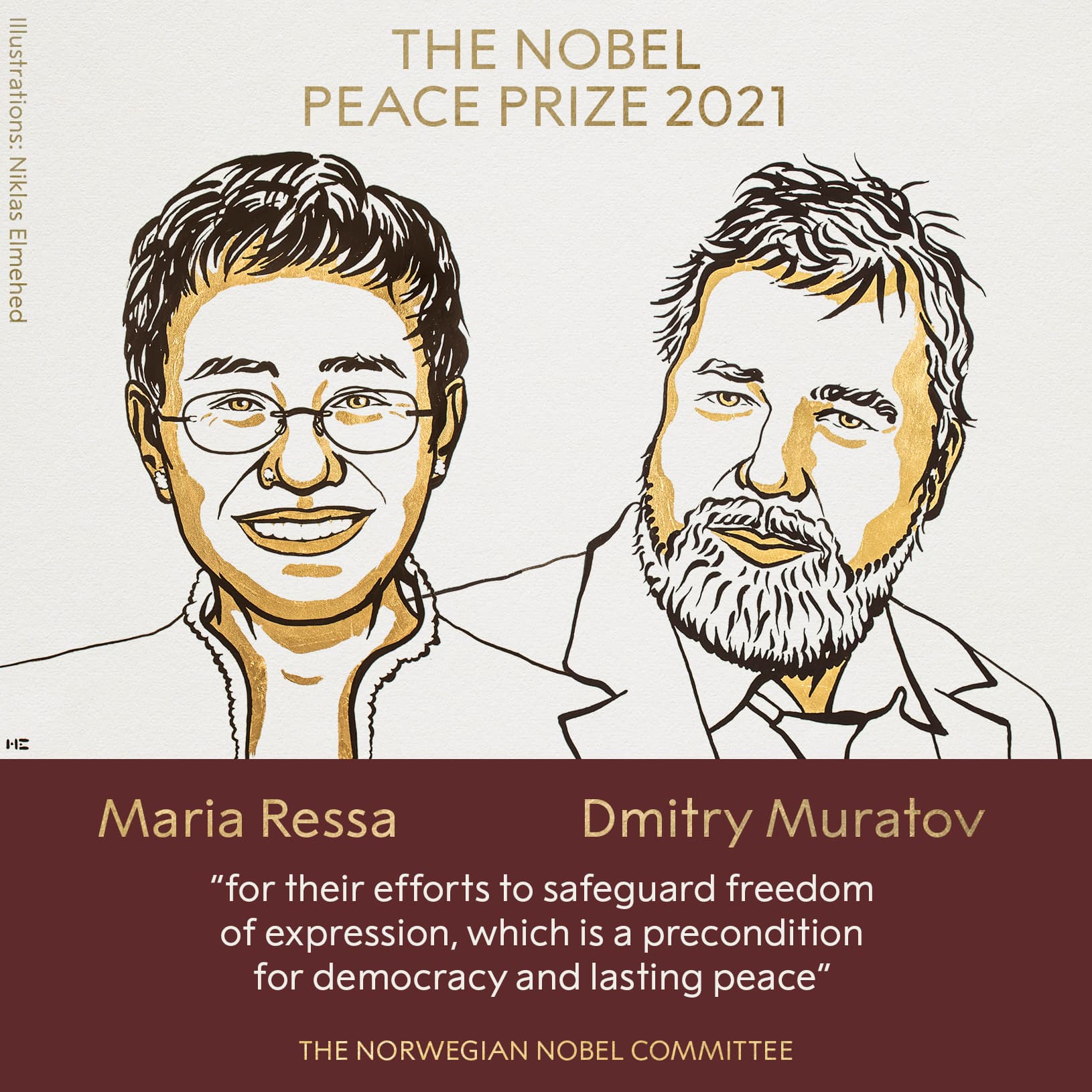 Nobel Peace Prize 2021 : सत्ता के खिलाफ आवाज बुलंद करने वाले दो जर्नलिस्ट को नोबेल शांति पुरस्कार