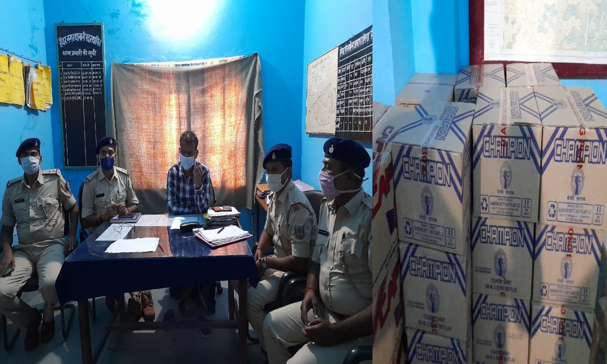 बिहार जा रही 110 पेटी देसी शराब जब्त, ड्राइवर अरेस्ट, तस्करों के खिलाफ पुलिस का अभियान तेज
