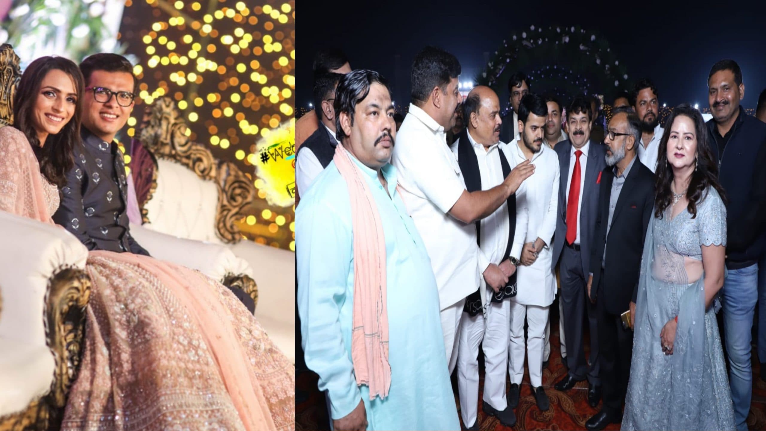 पूर्व कृषि मंत्री राजेंद्र सिंह के पौत्र के आशीर्वाद समारोह में जुटे गणमान्य अतिथि, वर-वधू को दी शुभकामनाएं