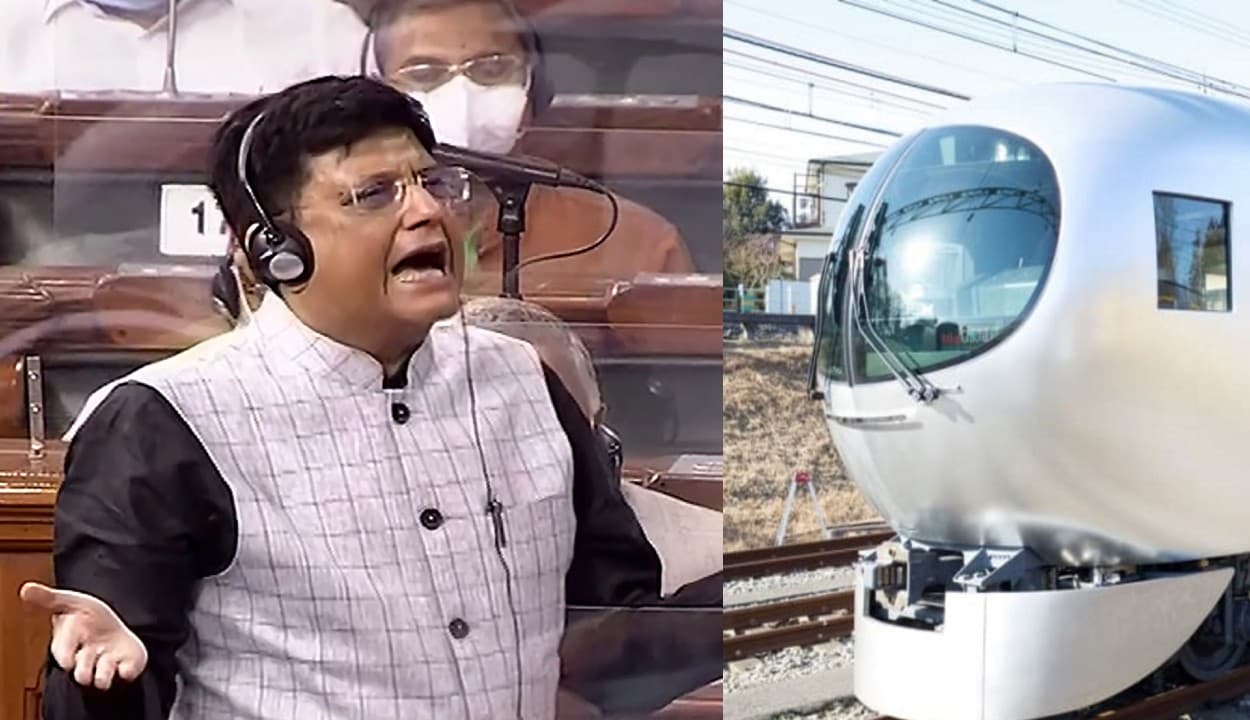 रेल मंत्री पीयूष गोयल का लोकसभा में आरोप : पीएम मोदी का देश में बुलेट ट्रेन चलाने का सपना, महाराष्ट्र सरकार अटका रही है रोड़ा