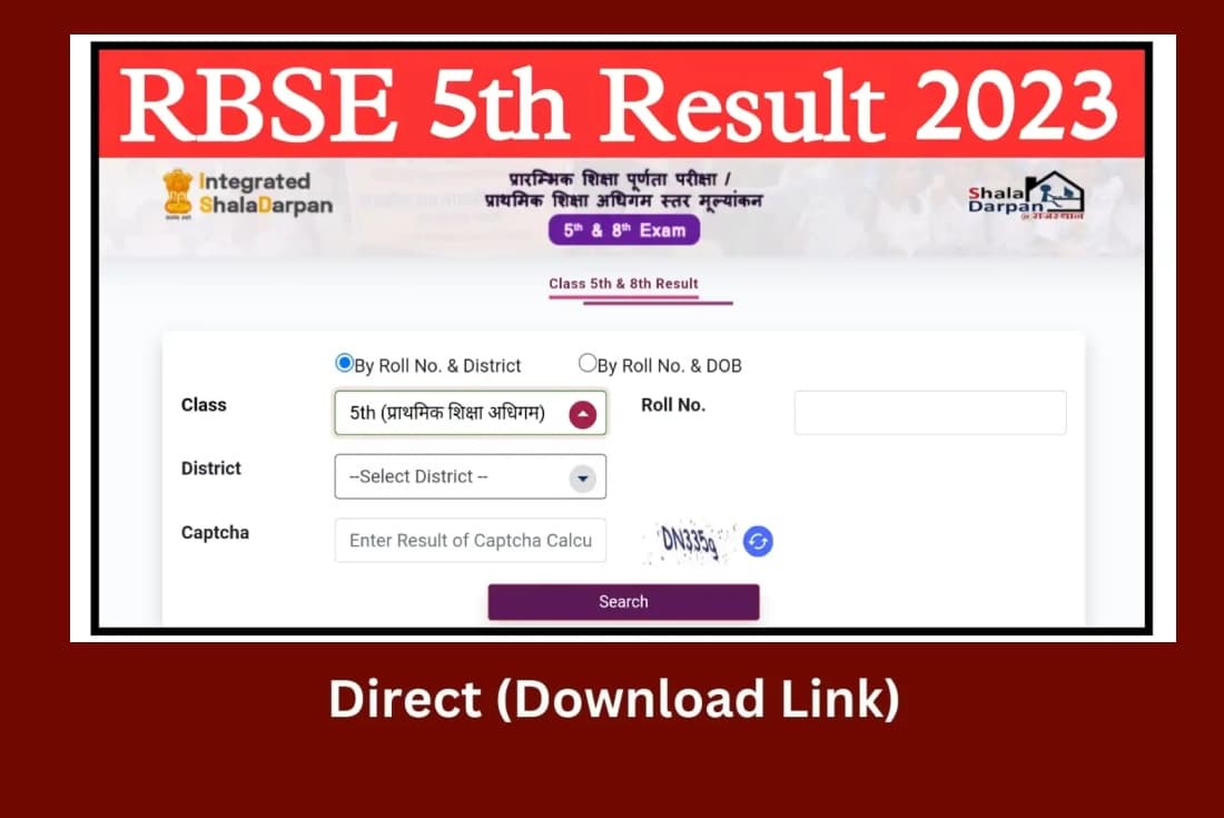 RBSE 5th Result 2023: राजस्थान बोर्ड 5वीं का रिजल्ट rajshaladarpan.nic.in जारी, 97.30% पास, direct link