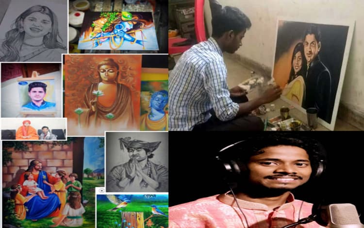 झारखंड : इंडियन आइडल में सफल नहीं हुए, तो पेंटिंग से रामगढ़ के दिवस नायक ने बनायी देश-विदेश में पहचान