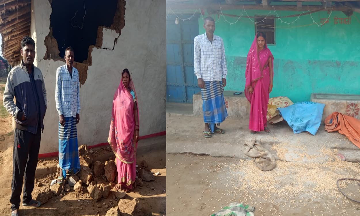 रमकंडा के दर्जनों गांव हाथियों के आतंक से परेशान, मकई व धान खाने की चाहत में कई घरों को किया क्षतिग्रस्त