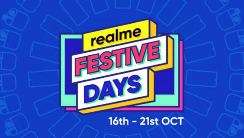 Festive Days सेल में Realme स्मार्टफोन्स, TV पर मिल रही बड़ी छूट, जानें ऑफर डीटेल्स Festive Days सेल में Realme स्मार्टफोन्स, TV पर मिल रही बड़ी छूट, जानें ऑफर डीटेल्स