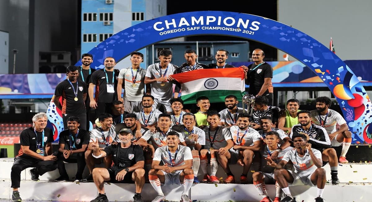 भारत ने 8वीं बार जीता सैफ चैंपियनशिप, सुनील छेत्री ने मेस्सी के सबसे अधिक गोल की बराबरी की