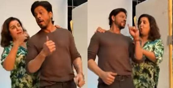 शाहरुख खान ने फराह खान संग रिक्रिएट किया 'मैं हूं ना' सॉन्ग, VIDEO देख रणवीर सिंह ने कर दिया मजेदार कमेंट