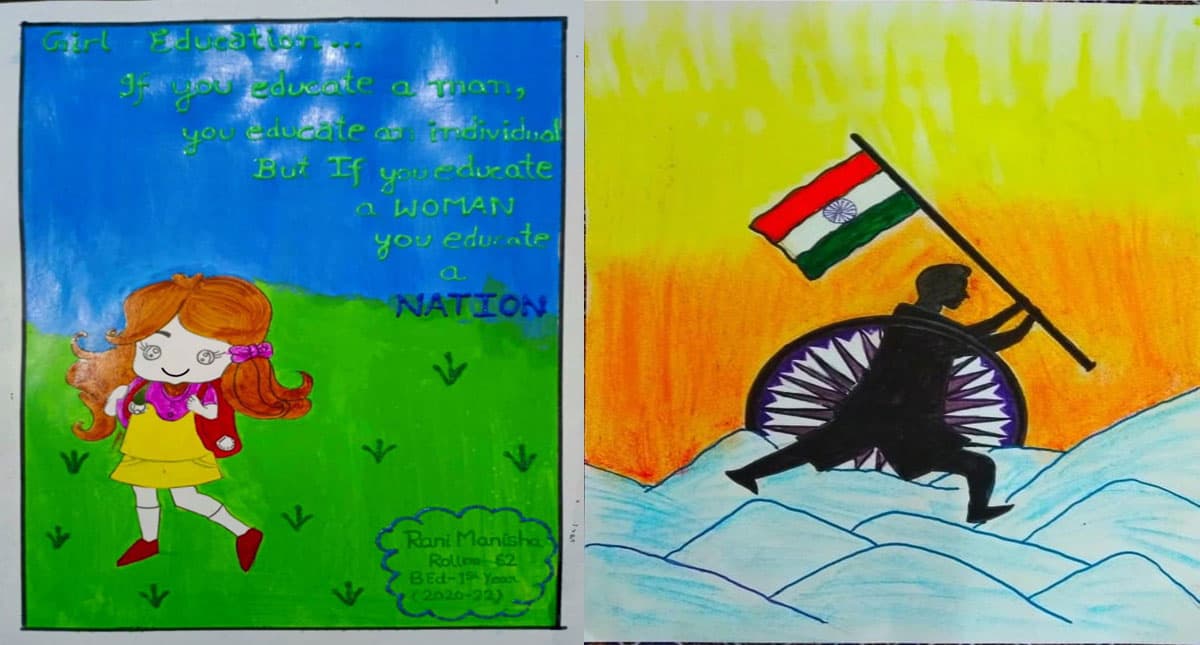 Samarpandeep B.ed College में गणतंत्र दिवस और बालिका दिवस के अवसर पर ऑनलाइन पेंटिंग प्रतियोगिता का आयोजन