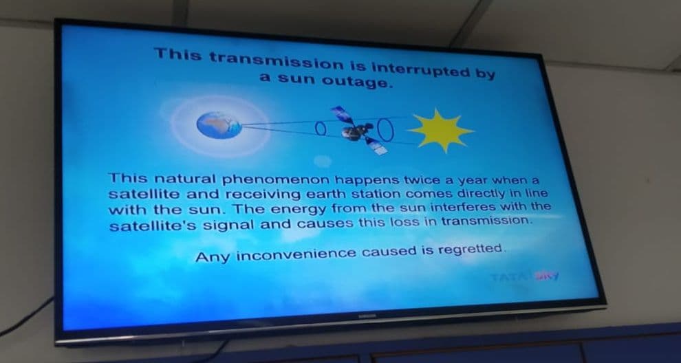 Sun Outage : कुछ समय के लिए टाटा स्काई की सेवा हुई बाधित, सन आउटेज है इसकी वजह, जानें इसके बारे में
