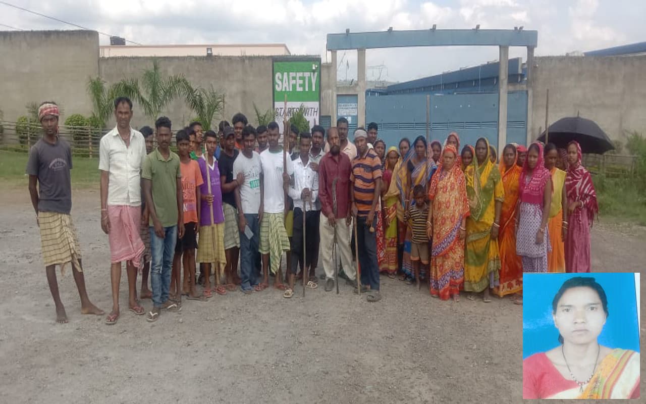 गम्हरिया के सूरज लॉजिस्टिक कंपनी में महिला कामगार की मौत, 10 लाख और स्थायी नौकरी देने का मिला आश्वासन