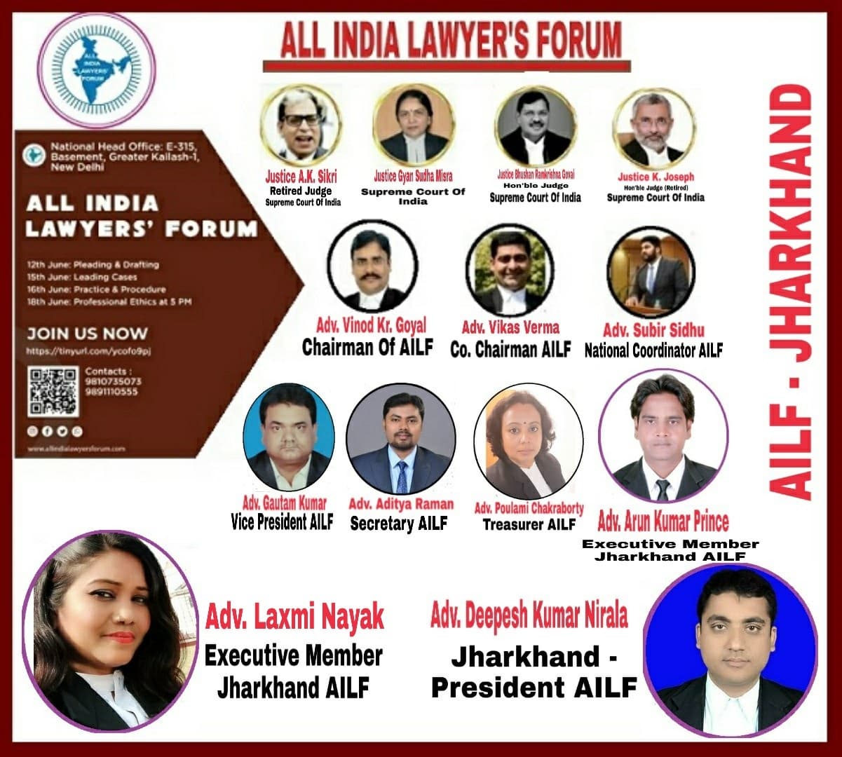 ऑल इंडिया लॉयर्स फोरम ने 23 राज्यों के वकीलों को ऑनलाइन क्लास में दी अहम जानकारी