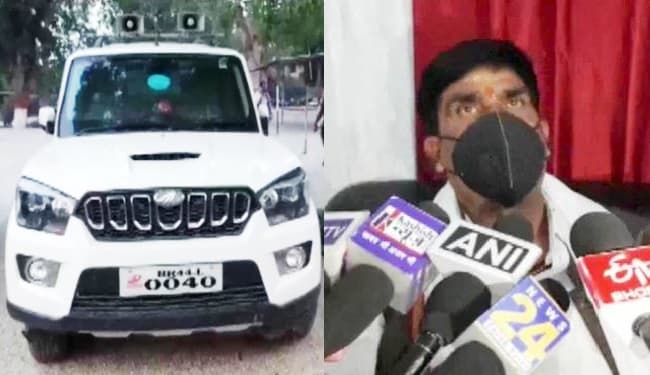 बक्सर कांग्रेस विधायक की गाड़ी से पकड़ायी आठ बोतल विदेशी शराब, चार गिरफ्तार