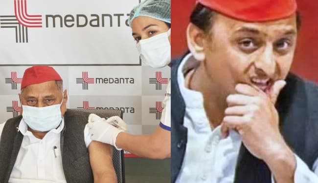 सपा के संस्थापक मुलायम सिंह यादव के वैक्सीन लेने पर भाजपा नेताओं ने बोला हमला, कहा- माफी मांगे अखिलेश यादव
