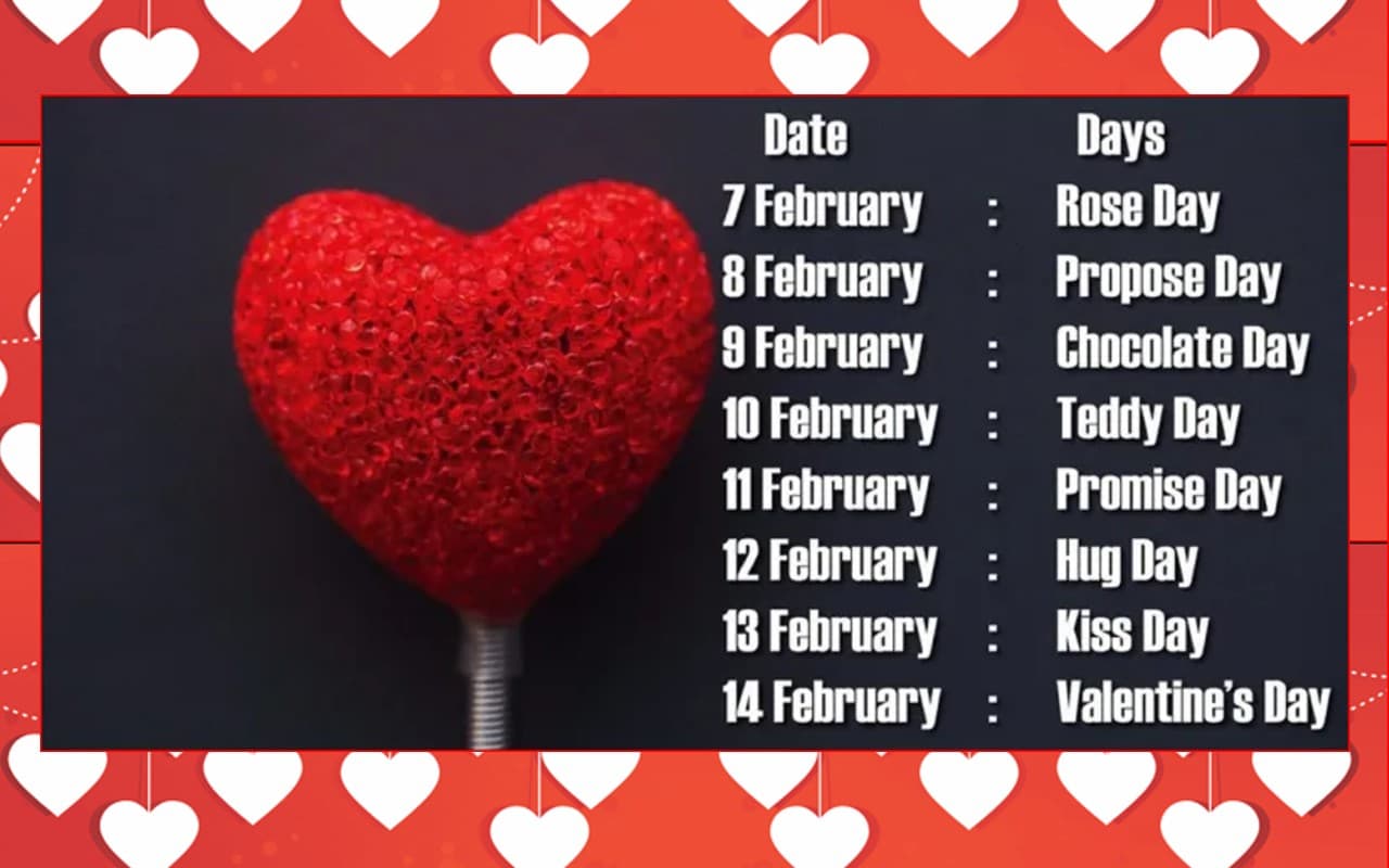 Valentine Week 2023 Full List: वैलेंटाइन वीक कैलेंडर 7 से 14 फरवरी तक, हर दिन की डिटेल यहां है