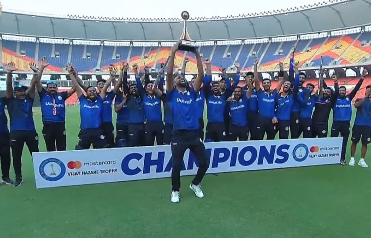 Vijay Hazare Trophy: शेल्डन जैक्सन की नाबाद शतकीय पारी से सौराष्ट्र बना चैंपियन, गायकवाड़ का शतक बेकार