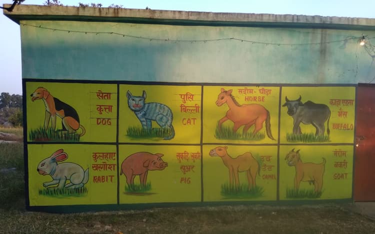 Jharkhand Foundation Day: बिरहोर जनजाति की पाठशाला हो रही तैयार, वॉल पेंटिंग बनी सीखने और सिखाने का जरिया