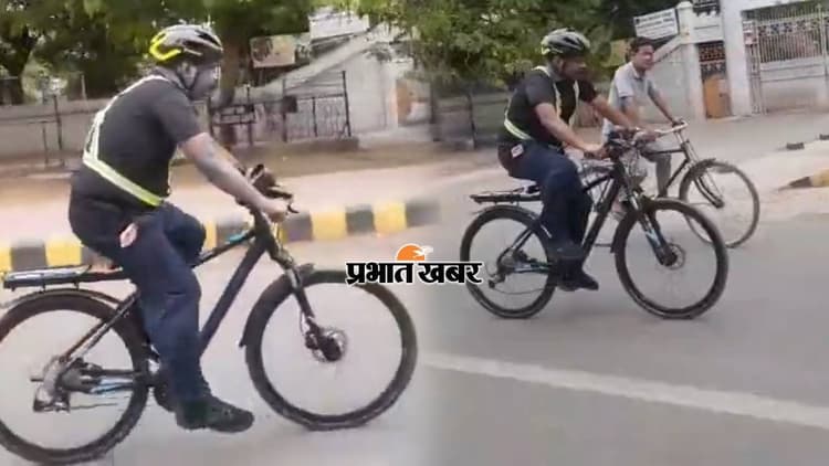 पटना की सड़कों पर सायकिल से निकले मुख्यमंत्री के अपर मुख्य सचिव, जाना शहर का हाल
