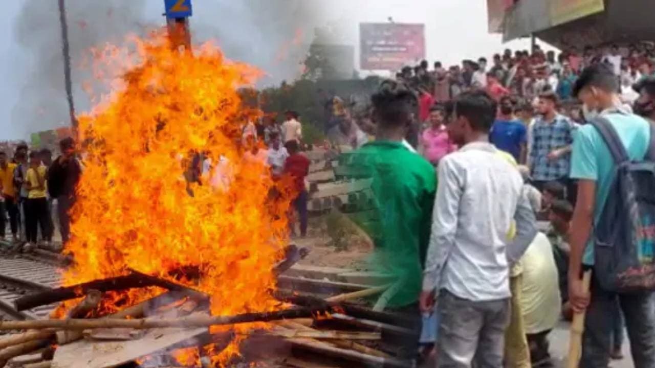 Agnipath Scheme Protest live:प्रदर्शकरियों के निशाने पर BJP; मधुबनी, नवादा, छपरा में कार्यालय पर हुआ हमला