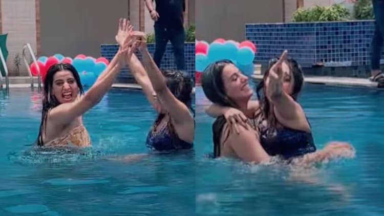 भोजपुरी स्टार अक्षरा सिंह का पूल में मस्ती करते वीडियो सोशल मीडिया पर मचा रहा धूम