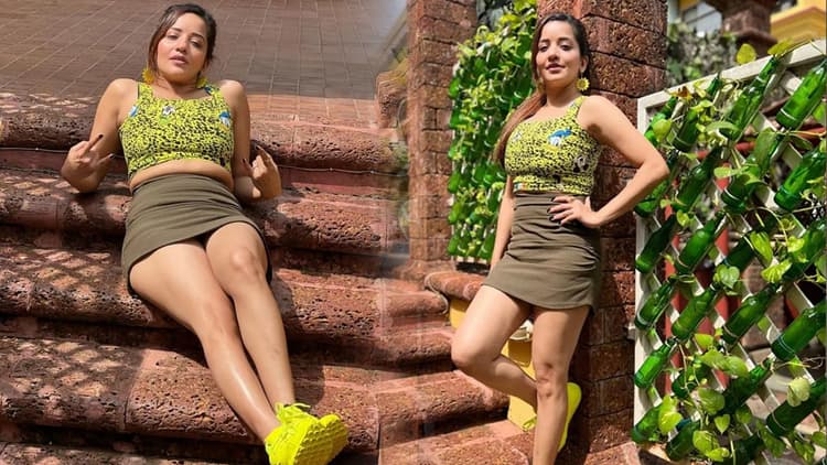 Bhojpuri Actress Monalisa ने सीढ़ियों पर करवाया Bold फोटोशूट, Hot तस्वीरें देख हैरान हो जाएंगे