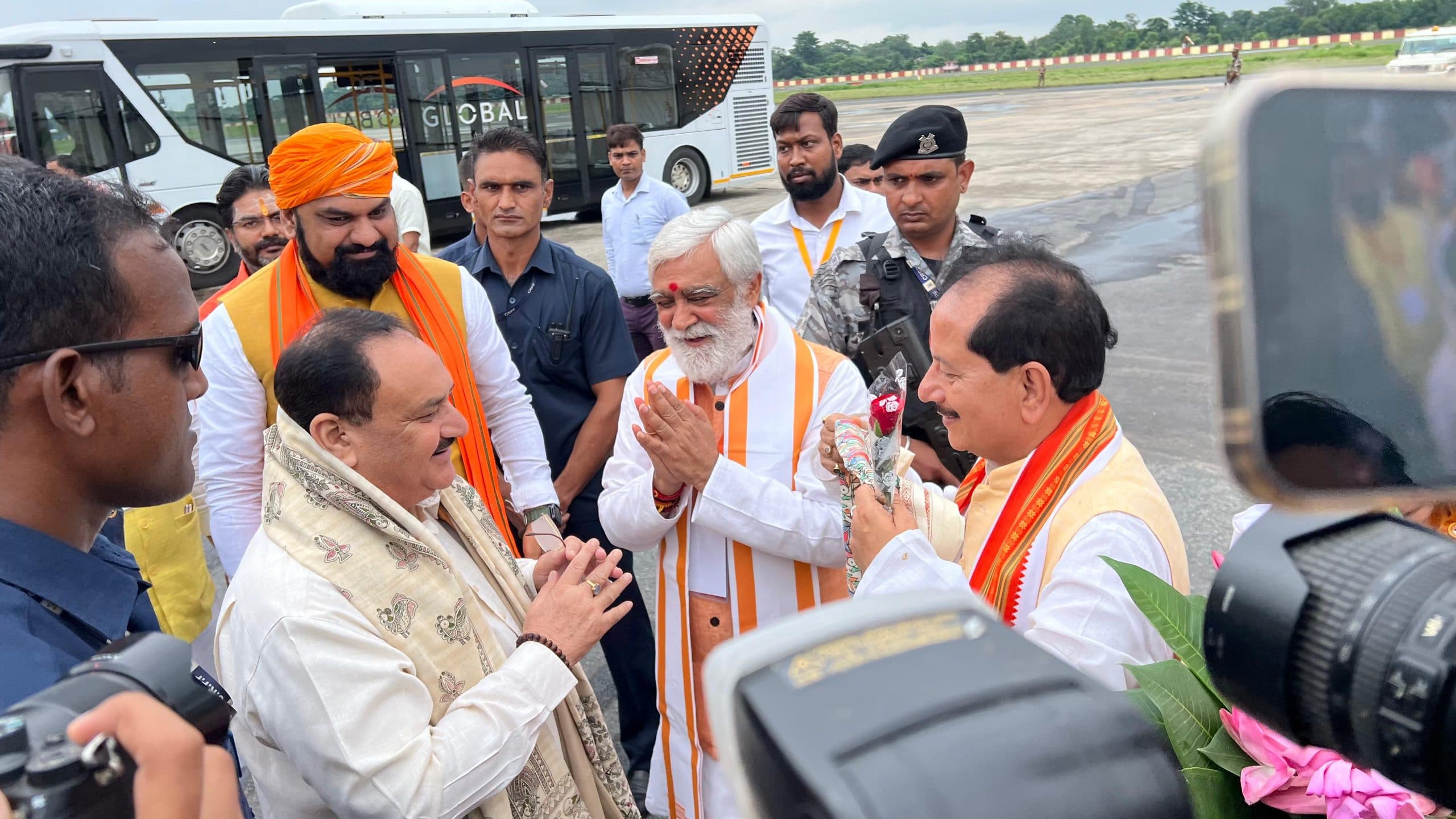 9 महीने में दूसरी बार बिहार पहुंचे जेपी नड्डा, कैलाशपति मिश्रा जयंती कार्यक्रम में हुए शामिल