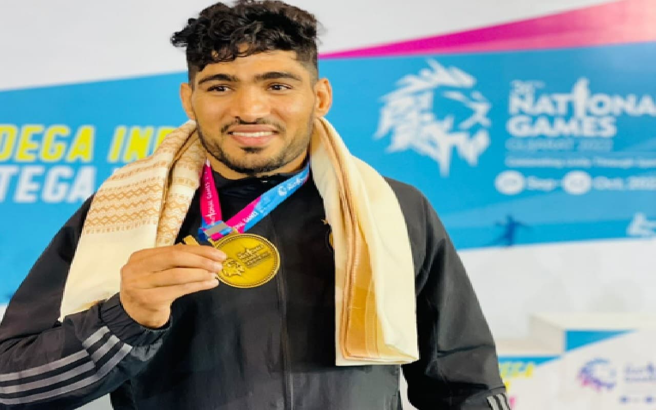 36 National Games: वुशु खिलाड़ी मुकेश चौधरी गोरा ने जीता गोल्ड, राजस्थान पुलिस में खुशी की लहर