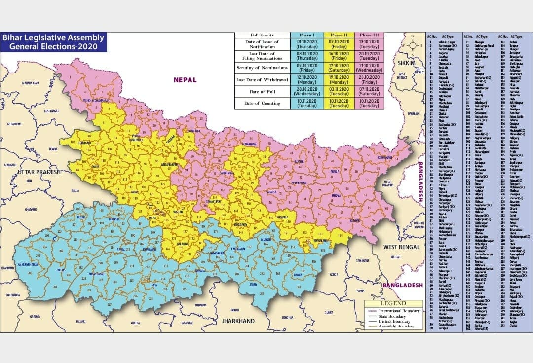 Bihar Vidhan Sabha Election Date 2020 : दरभंगा में छह सीटों पर राजग व चार सीटों पर महागठबंधन की प्रतिष्ठा दांव पर, कुछ सीटों पर रस्साकशी