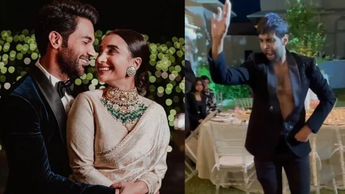 राजकुमार राव पत्रलेखा की रिसेप्शन पार्टी में अभिषेक बनर्जी ने Jumma Chumma गाने पर किया जबरदस्त डांस, VIDEO