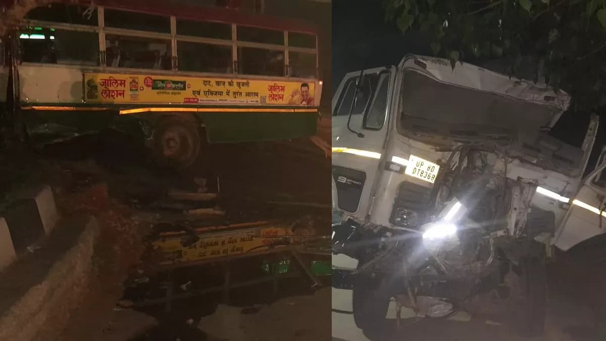 UP News: आगरा में बस और डंपर की टक्कर में कंडेक्टर की मौत, कई लोग घायल, रामबाग फ्लाईओवर पर हुआ हादसा